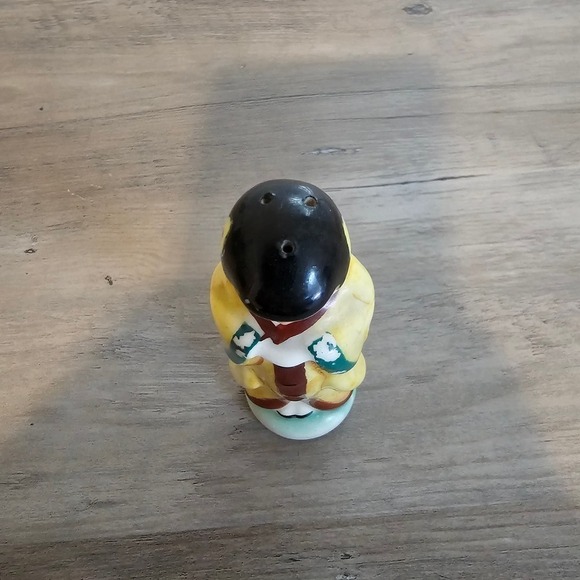 Vintage Japanese Women Salt Shaker Figurine Asian 4" Yellow Dress - Picture 4 of 8